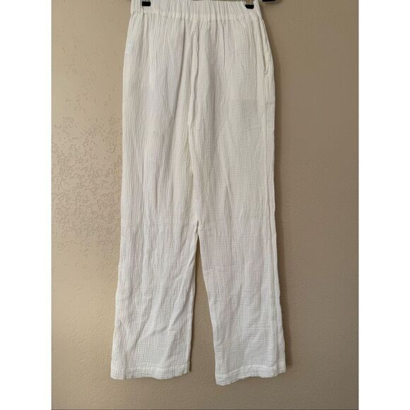 Faherty Dream Cotton Gauze Wide Leg Pant - Picture 6 of 10